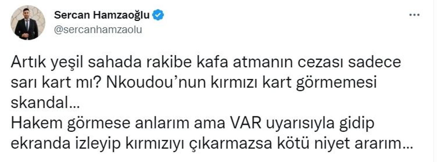 Tümer Metin'den hakem Attila Karaoğlan'a tepki: Pes!