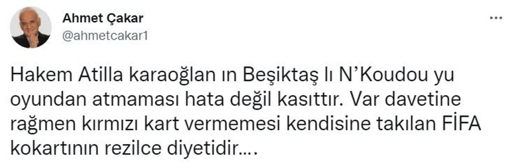 Tümer Metin'den hakem Attila Karaoğlan'a tepki: Pes!