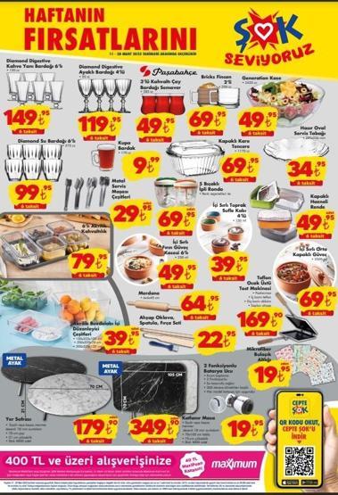 27-28 Mart 2023 ŞOK aktüel kataloğu Bu hafta ŞOK’ta neler var