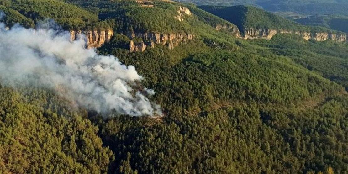 Karabük’te orman yangını: Havadan ve karadan müdahale sürüyor