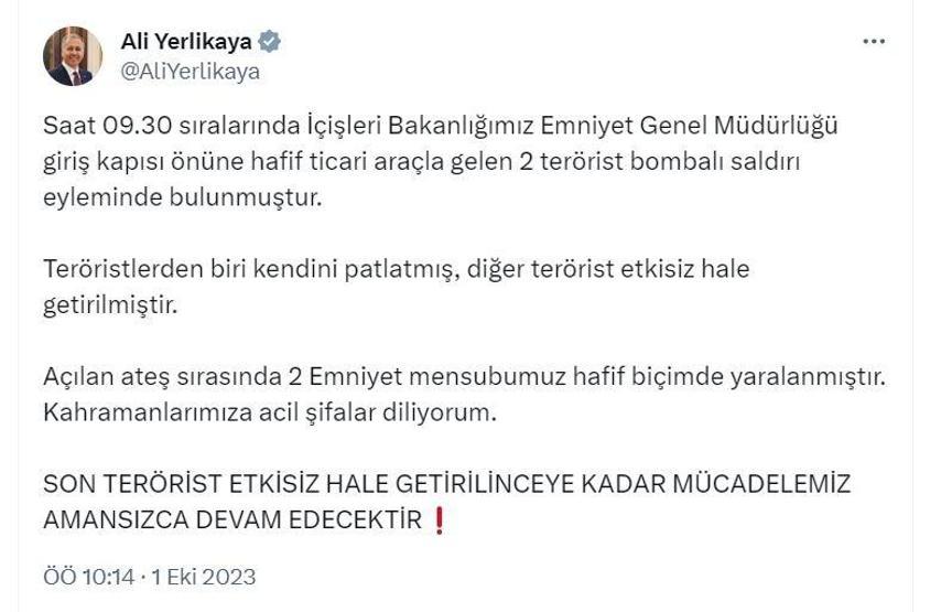 Ankara'da bombalı saldırı girişimi: Kare kare bölgedeki son durum…