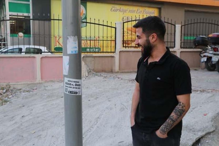 Sevgilisine kendini affettirmek için Adanayı ilana boğdu