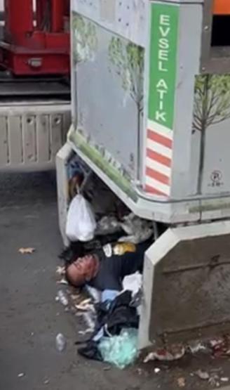 Çöpe sığındı, 1 gece orada kaldı: Yağmurdan korunmak için girdim