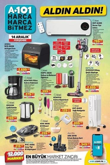 A101 Aktüel kataloğu 14 Aralık 2023 Perşembe Bu hafta A101 indirimli ürünlerde neler var