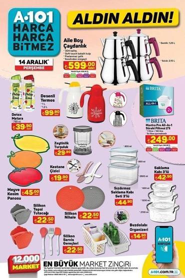 A101 Aktüel kataloğu 14 Aralık 2023 Perşembe Bu hafta A101 indirimli ürünlerde neler var