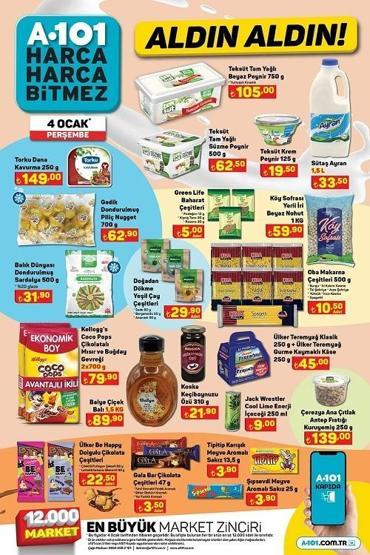 4 Ocak A101 kataloğu 2024 Bu hafta A101 indirimli ürünlerde neler var
