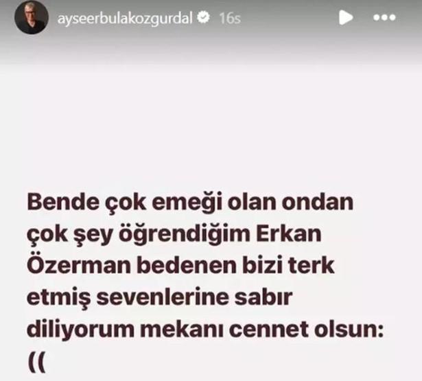 Erkan Özermanın vefatı sanat dünyasını yasa boğdu Vasiyeti ortaya çıktı