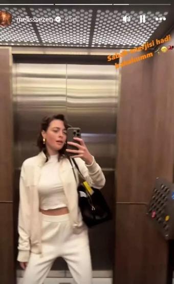 Sadakatsizin Derini Melis Sezen asansörde dans etti Ünlü oyuncu sosyal medyayı salladı