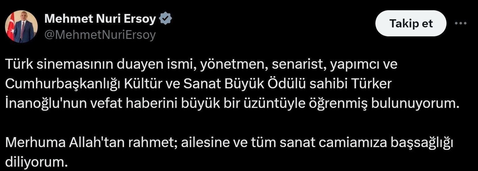 Bakan Koca acı haberi duyurdu Akasya Durağı, Cennet Mahallesi ve Arka Sokakların yapımcısı Türker İnanoğlu hayatını kaybetti