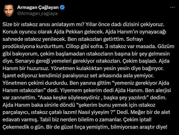 Armağan Çağlayan’dan şoke eden ‘Ajda Pekkan’ itirafı Dadı seti karışmış, meğer ıstakoz yememesinin nedeni...