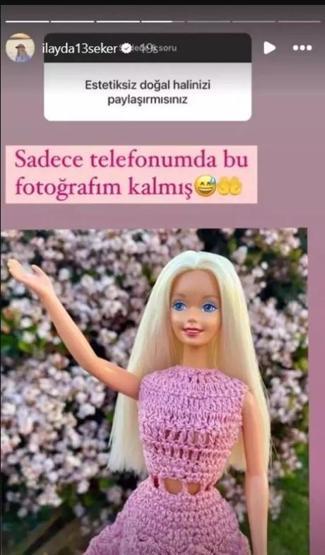 İlayda Şekerden estetik sorusuna Barbieli cevap