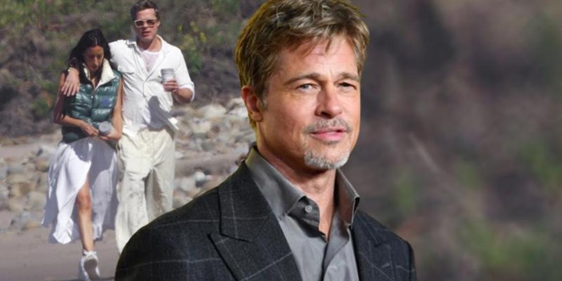 Romantik anlar Brad Pitt kolunu yeni sevgilisinin omzuna attı, sosyal medya yıkıldı