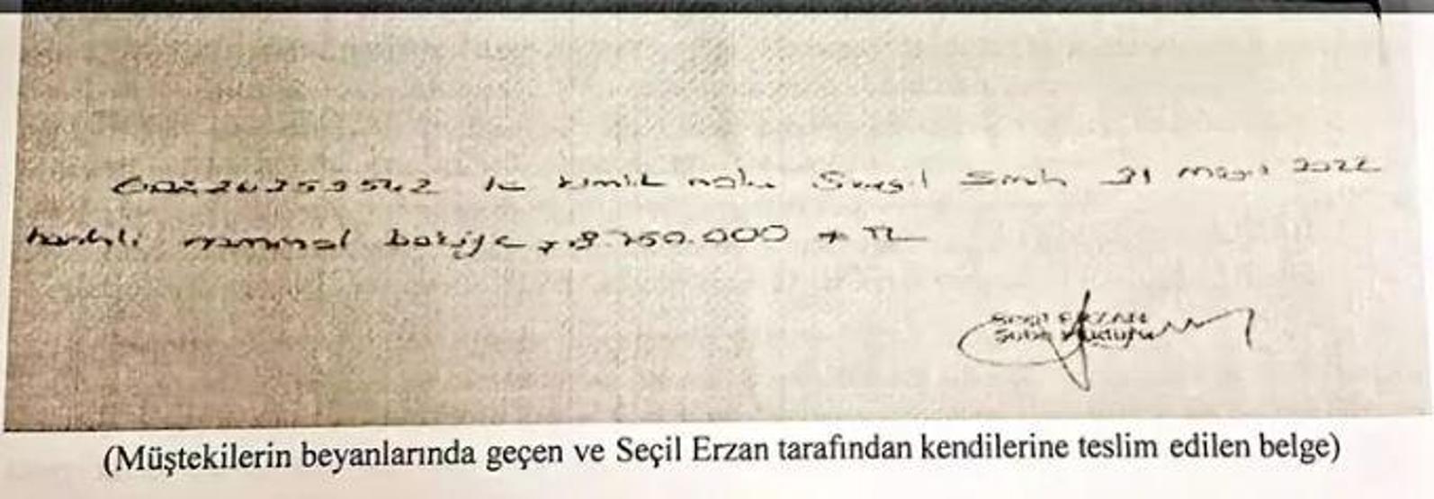 Yeni iddianame: Seçil Erzan, pazarcıdan bile para almış Kaşeli, imzalı delil...