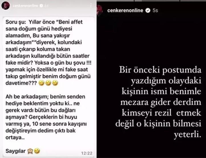 Cenk Erenin doğum günü hediyesi sahte çıktı