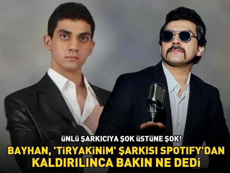 Popstar Bayhana şok üstüne şok ‘Tiryakinim’ şarkısı Spotifydan kaldırılınca bakın ne dedi