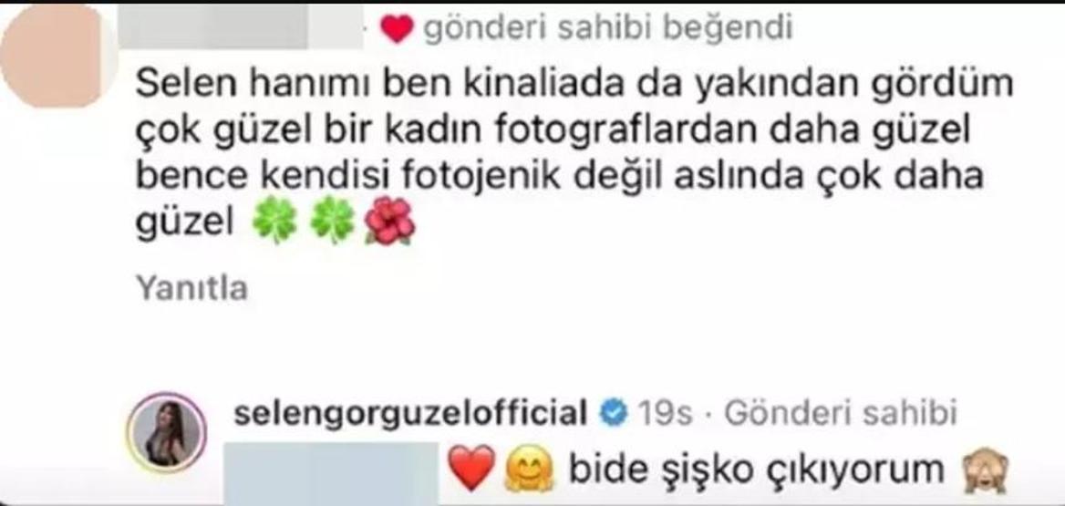 Selen Görgüzelden takipçisine dikkat çeken yanıt