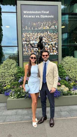 Wimbledonda aşklarını paylaştılar Hande Erçel, Hakan Sabancıdan yeni poz