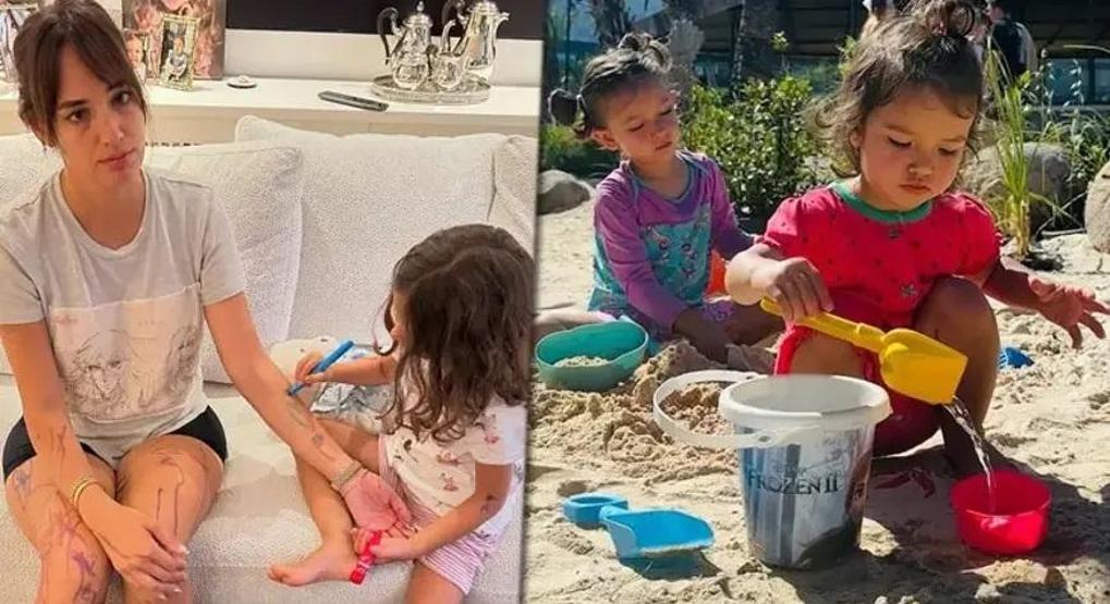 Zeytin Ağacının Leylası Seda Bakanın kızları annesini böyle boyadı
