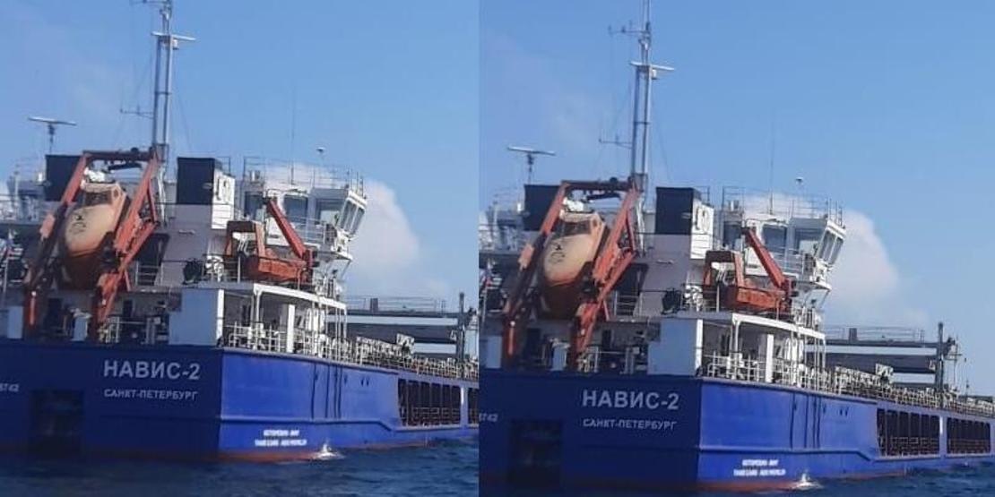 Rus bandıralı gemide feci olay Ekipler olay yerine özel maskelerle girdi