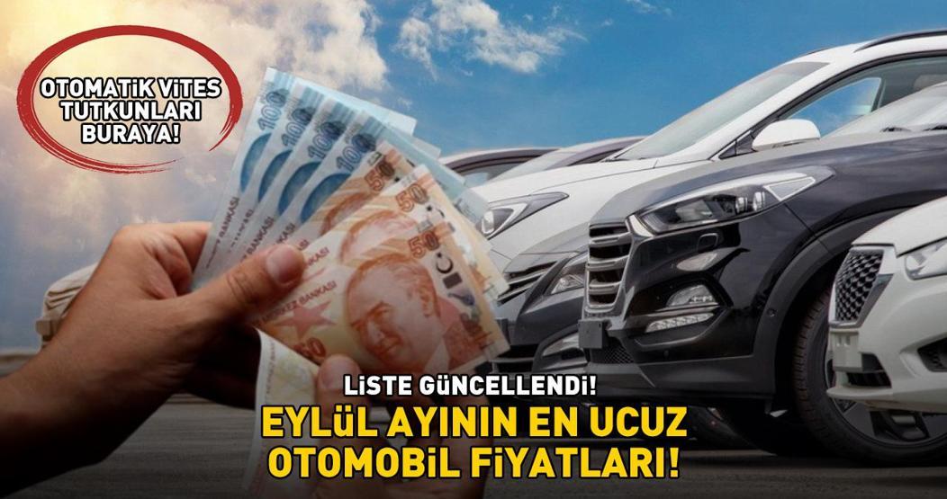 2024 EYLÜL AYININ EN UCUZ OTOMOBİL FİYATLARI Sıfır araç almak isteyen otomatik vites tutkunları buraya