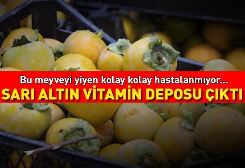 SARI ALTIN VİTAMİN DEPOSU ÇIKTI Bu meyveyi yiyen kolay kolay hastalanmıyor Doğal A, C, B1, B2 ve B3 vitaminleri, magnezyum, kalsiyum kaynağı