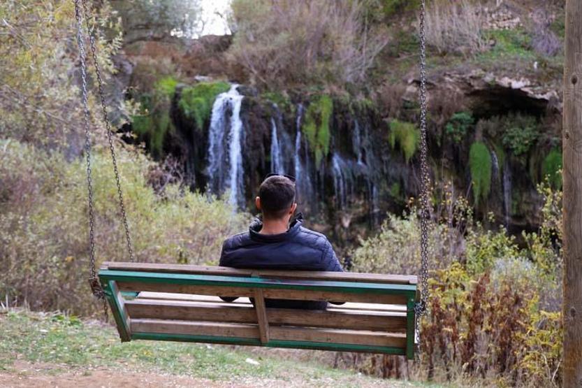 Sivasın saklı cenneti Değirmenaltı Şelalesinde sonbahar sessizliği