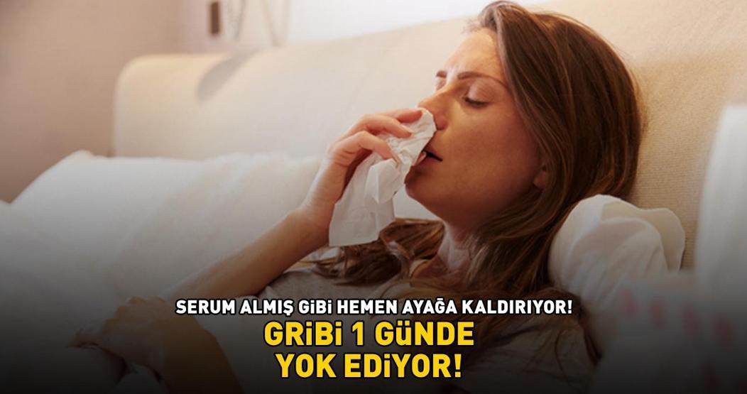 GRİBİ HIZLICA GEÇİRİYOR Serum almış gibi hemen ayağa kaldırıyor Yüksek ateş, öksürük, boğaz ağrısı, burun akıntısı...