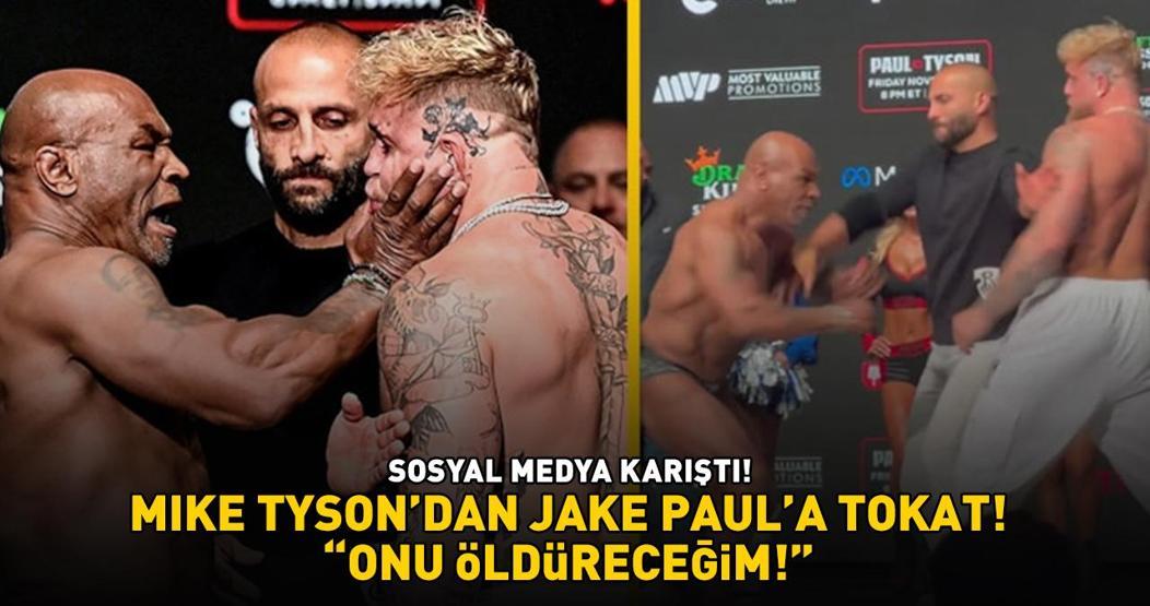 Mike Tysondan Jake Paula boks maçı öncesi tokat Boks dünyası merakla bu karşılaşmayı bekliyor ONU ÖLDÜRECEĞİM