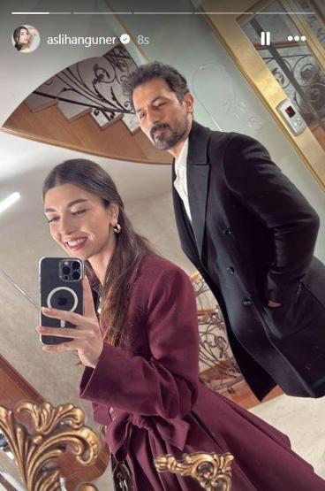Yalan dizisinin yıldızları sosyal medyayı salladı Aslıhan Güner ve Feyyaz Dumandan ayna pozu