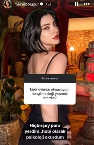 Merve Boluğurdan takipçisine olay yaratacak yanıt Para yerdim