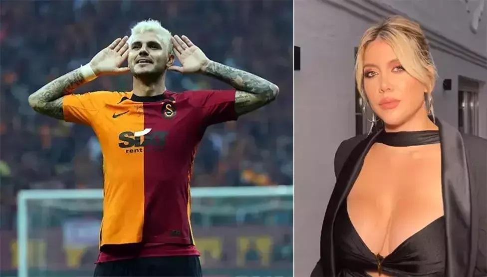 Galatasarayın yıldızı Icardi ile boşanma sürecinde olan Wanda Nara düşman çatlattı 13 yaş küçük sevgilisi L-Ganteyi böyle öptü