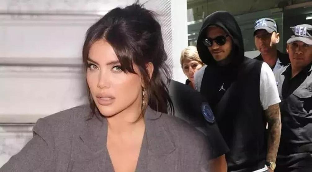 Galatasarayın yıldızı Icardi ile boşanma sürecinde olan Wanda Nara düşman çatlattı 13 yaş küçük sevgilisi L-Ganteyi böyle öptü