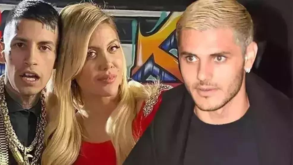 Galatasarayın yıldızı Icardi ile boşanma sürecinde olan Wanda Nara düşman çatlattı 13 yaş küçük sevgilisi L-Ganteyi böyle öptü