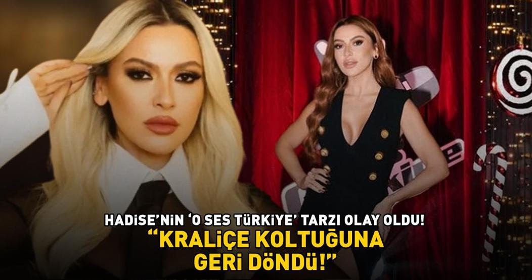 Hadise, O Ses Türkiye Yılbaşı Özele tarzıyla damga vurdu KRALİÇE KOLTUĞUNA GERİ DÖNDÜ