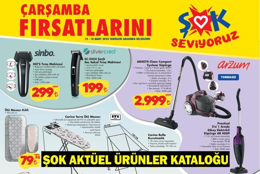 ŞOK 12-18 Mart 2025 aktüel ürünler kataloğu: Bu hafta ŞOK aktüel ürünler neler