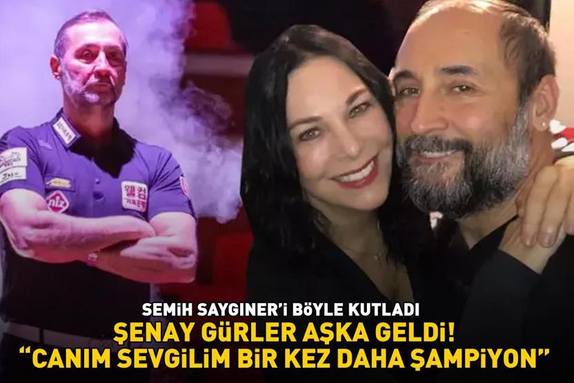 Avrupa Yakasının Fatoşu Şenay Gürler aşka geldi Semih Saygıneri böyle kutladı: Canım sevgilim bir kez daha şampiyon