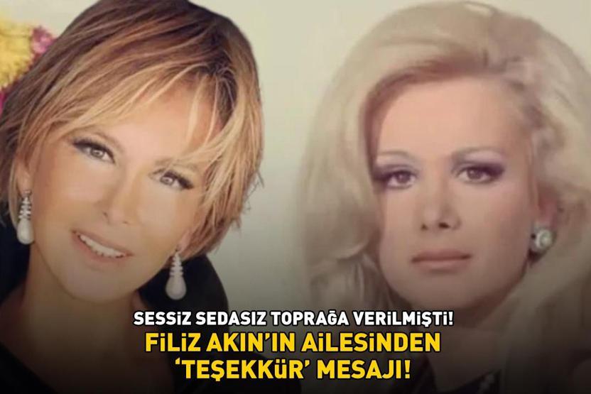 Sessiz sedasız defnedilmişti Yeşilçamın Dört Yapraklı Yoncası Filiz Akının ailesinden teşekkür mesajı