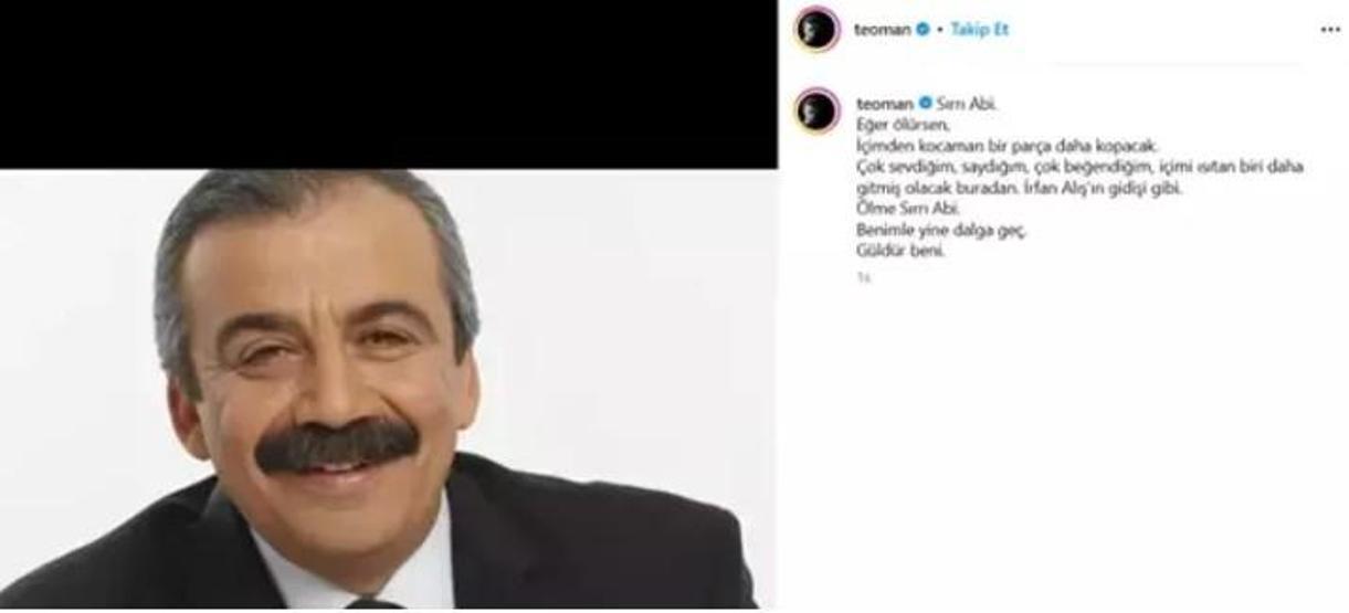 Sırrı Süreyya Önder için hastaneye akın ettiler: Eğer ölürsen, içimden kocaman bir parça daha kopacak