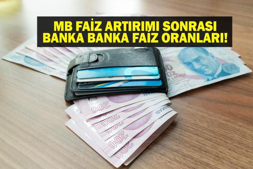 Mevduat Faiz Oranları: Banka Faiz Oranları Ne Oldu Merkez Bankası Faiz Artırımı Sonrası Banka Faiz Oranları Listesi