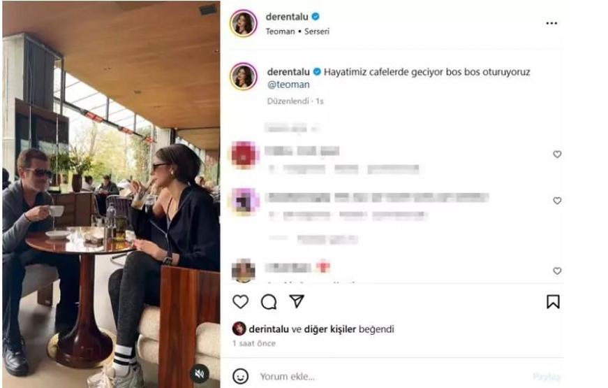 Defne Samyelinin kızı Deren Talu, Teoman ile bir araya geldi Hayatımız kafelerde geçiyor
