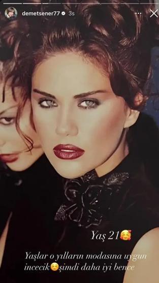 NOSTALJİK PAYLAŞIM Demet Şener 27 yıl önceki hali ile sosyal medyayı salladı
