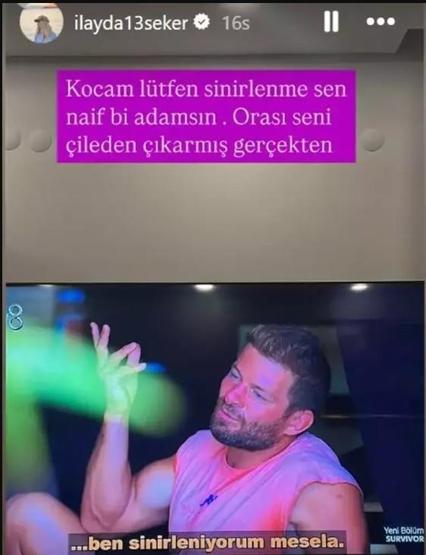 Survivor İsmail Balabanın karnı burnunda eşi İlayda Şeker aşka geldi