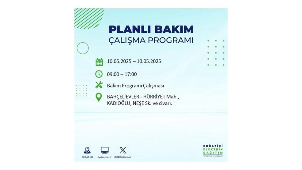 10 MAYIS İSTANBUL ELEKTRİK KESİNTİSİ: İstanbulda Elektrikler Ne Zaman Gelecek BEDAŞ AYEDAŞ 10 Mayıs Elektrik Kesintisi Açıklaması