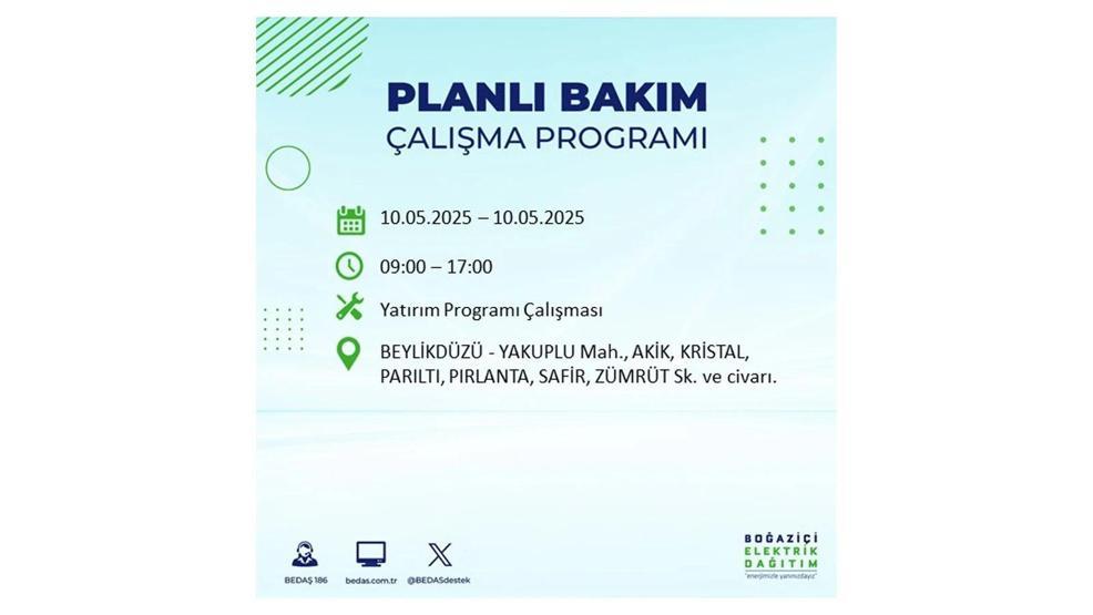 10 MAYIS İSTANBUL ELEKTRİK KESİNTİSİ: İstanbulda Elektrikler Ne Zaman Gelecek BEDAŞ AYEDAŞ 10 Mayıs Elektrik Kesintisi Açıklaması