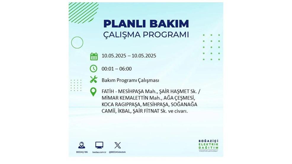 10 MAYIS İSTANBUL ELEKTRİK KESİNTİSİ: İstanbulda Elektrikler Ne Zaman Gelecek BEDAŞ AYEDAŞ 10 Mayıs Elektrik Kesintisi Açıklaması
