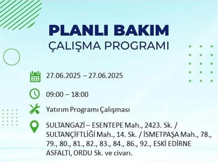 İSTANBUL’UN 19 İLÇESİNDE ELEKTRİK KESİNTİSİ: İstanbulda Elektrikler Ne Zaman Gelecek BEDAŞ’tan 27 Haziran Uyarısı