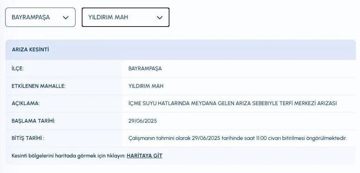 3 İLÇEDE BÜYÜK SU KESİNTİSİ: İstanbulda Sular Ne Zaman Gelecek Bayrampaşa, Fatih, Güngören İSKİ Su Kesintisi Ne Zaman Bitecek iski.istanbul İlçe İlçe İSKİ Su Kesintisi Sorgulama