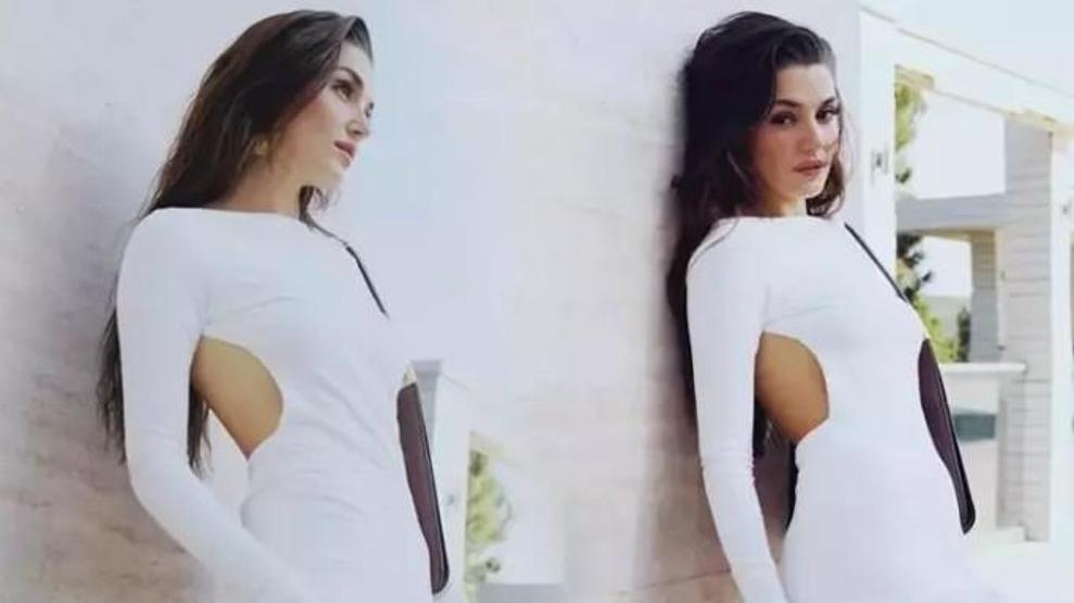 Hande Erçel’in Beyaz Elbise Şıklığı Sanal Medyayı Salladı