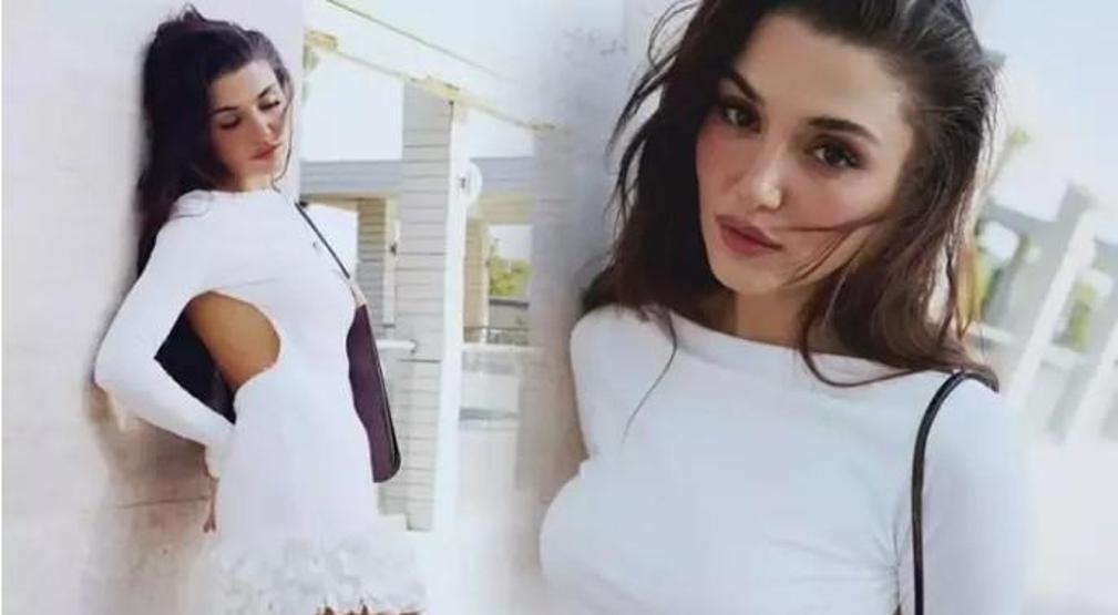 Hande Erçel’in Beyaz Elbise Şıklığı Sanal Medyayı Salladı