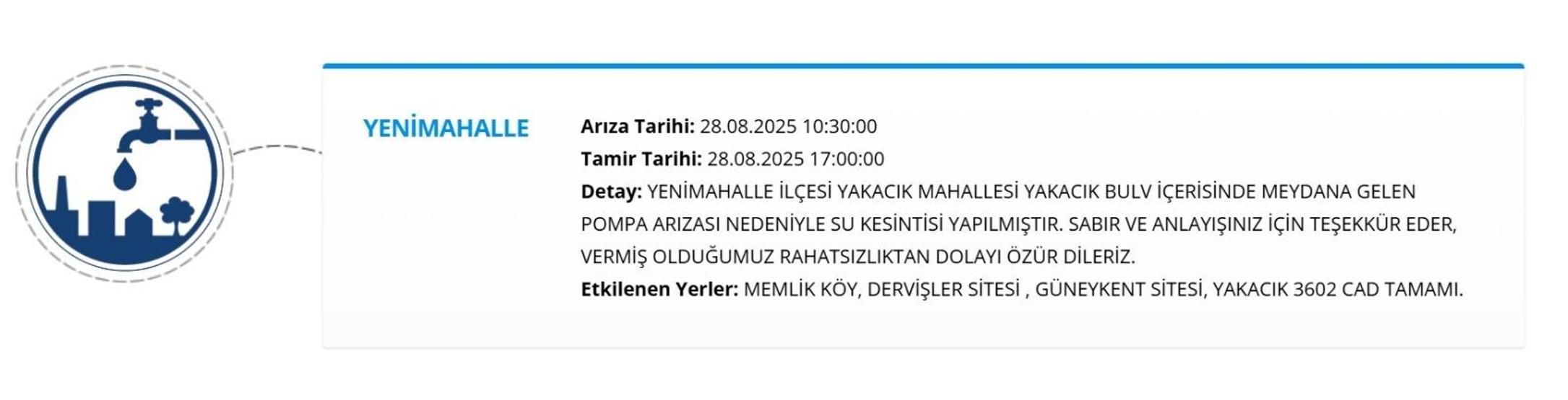 ASKİ ANKARA SU KESİNTİSİ: Ankarada Sular Ne Zaman Gelecek 28 Ağustos ASKİ Ankara Su Kesintisi Sorgulama